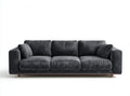 Divano in tessuto beige con cuscini decorativi 200 x 90 x 85cm