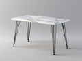 Tavolo da pranzo in legno e metallo 150 x 75 x 75cm colore naturale