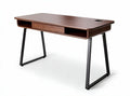 Scrivania in legno marrone con struttura in metallo dimensioni 140 x 70 x 75cm