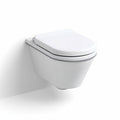 Vaso wc sospeso in ceramica bianca con coprivaso dimensioni 50 x 36 x 30cm