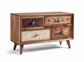 Mobiletto in legno con cassetti decorati dimensioni 90 x 40 x 70cm